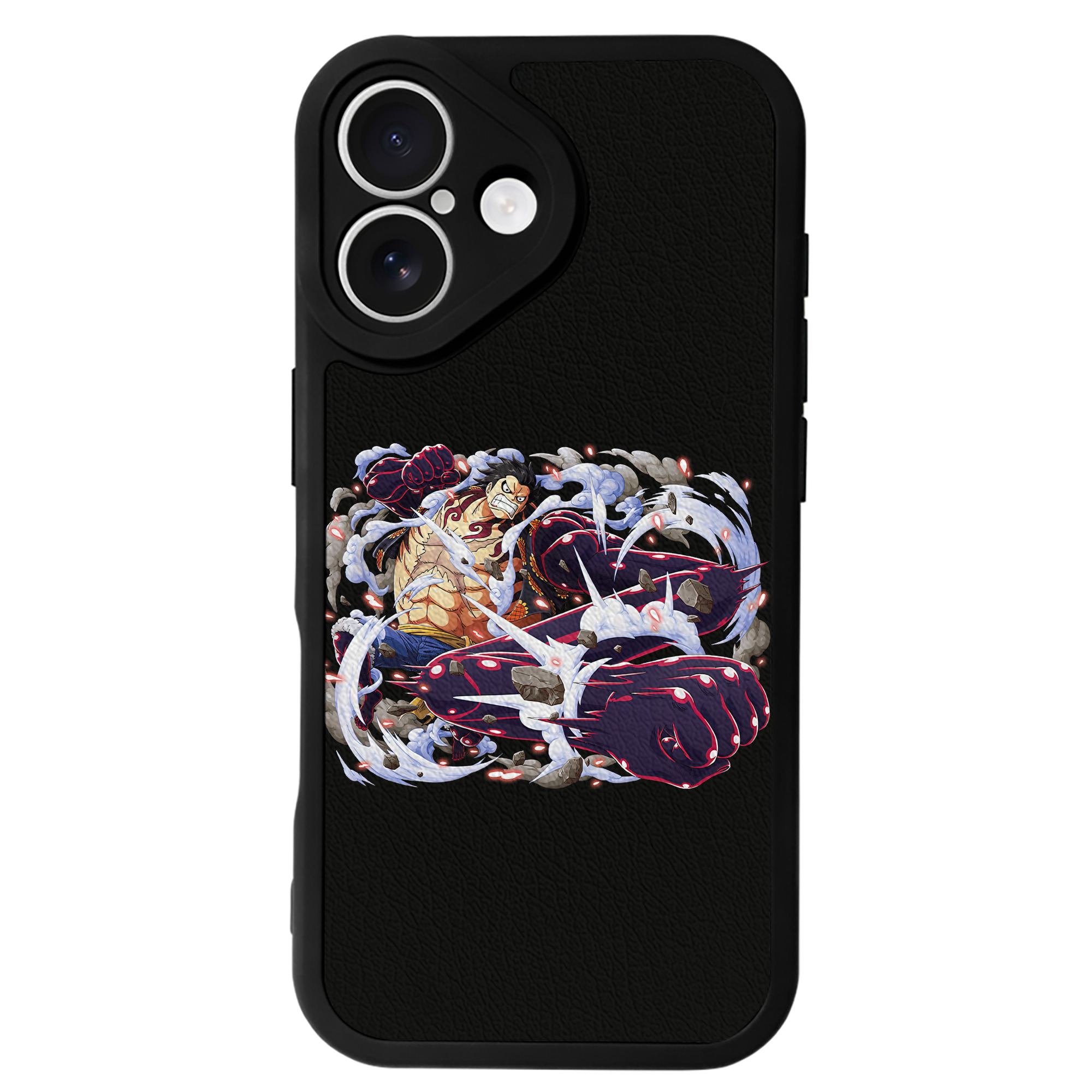 （画像用） ワンピース モンキー・D・ルフィ ONE PIECE Monkey D. Luffy 【iPhone 16シリーズ対応】シリコンスマホケース（レザー調） 材質：シリコン